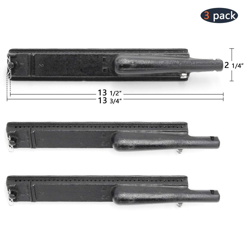 Hongso 13 3/4 Inch Cast Iron Burner Replacement Parts for Charbroil Front Avenue 463242304, Charbroil 463240804, 463240904, 463251505, 463247004, 463261406, Thermos 461230403, Centro, Kirkland Models - Image 2
